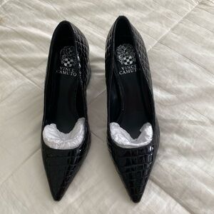 Women’s Glazed Crocodile pumps with 3” Block heel